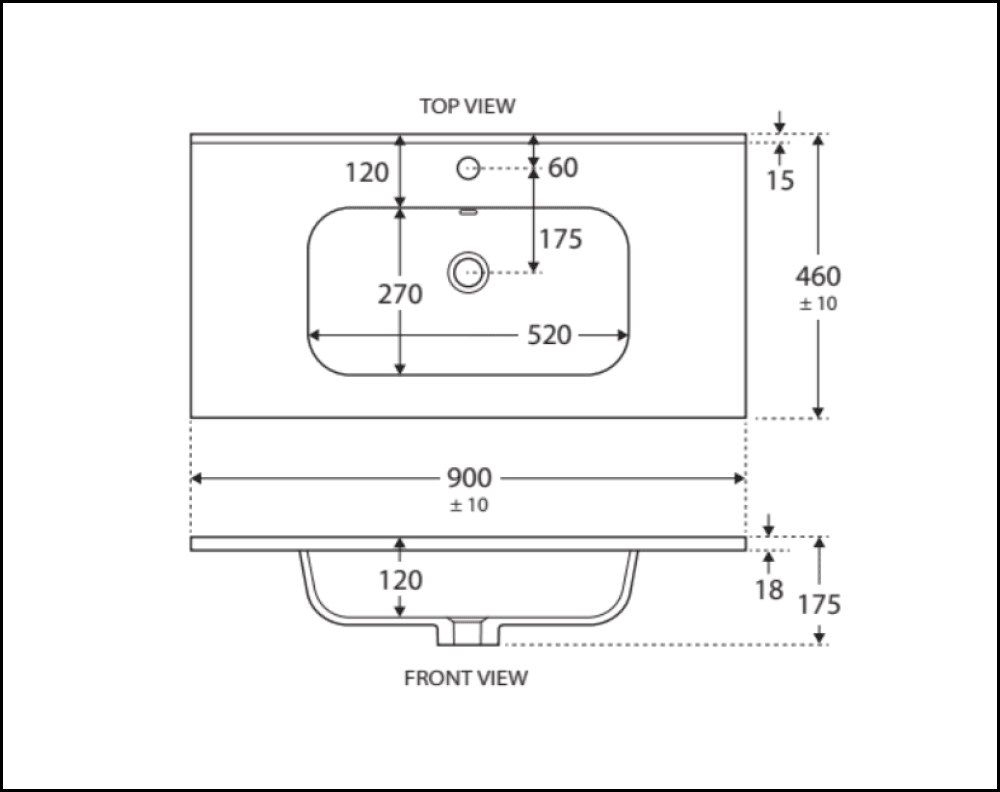 Fienza Joli Jol90Tk 900Mm Hampton Vanity Unit With Kickboard White - Special Order Units