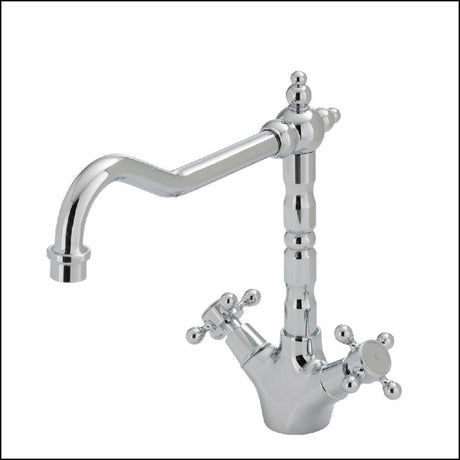 Fienza Lillian 336106 Shepherds Crook Chrome Sink Mixer Kitchen Taps