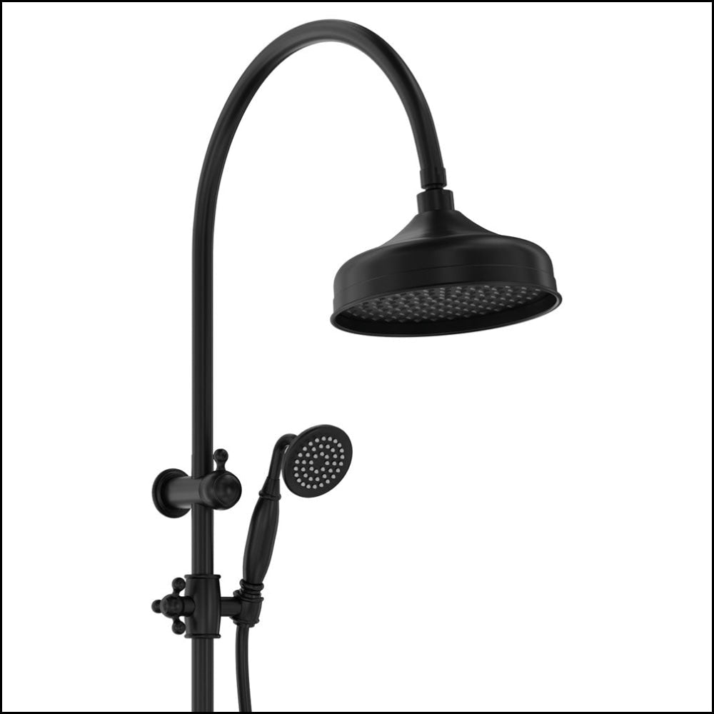 Fienza Lillian Twin Shower Matte Black 455114B Showers