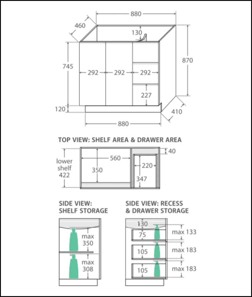 Fienza Sarah 900Mm Si90C Bianco Marble Vanity Unit Fingerpull With Kickboard White - Special Order