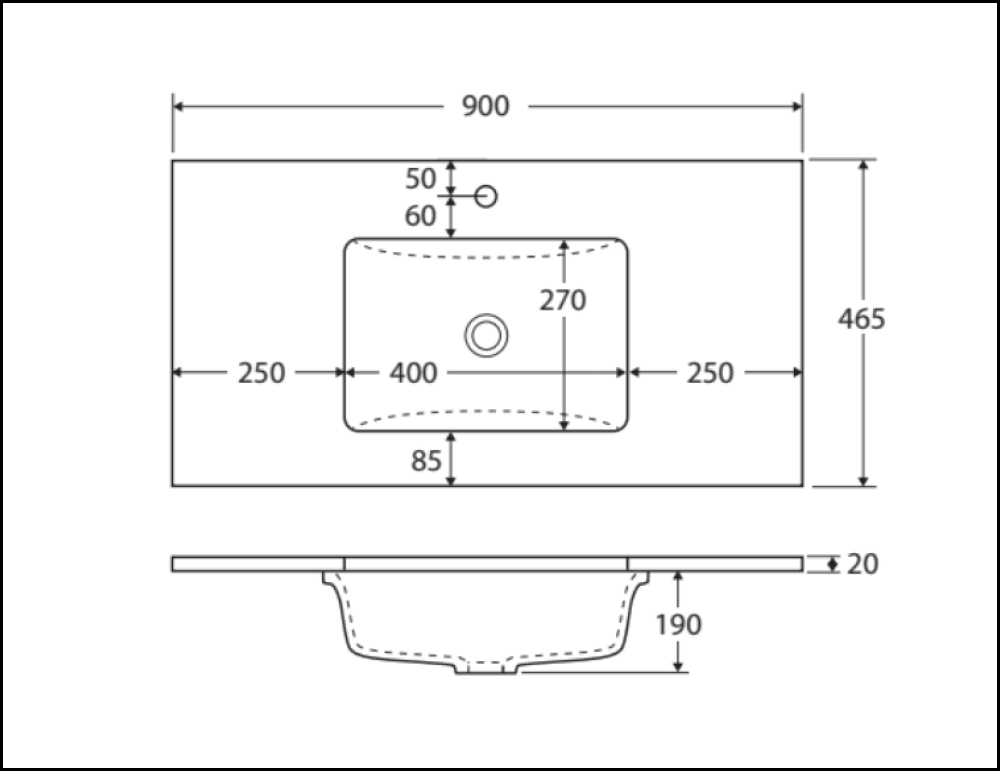 Fienza Sarah 900Mm Si90C Bianco Marble Vanity Unit Fingerpull With Kickboard White - Special Order