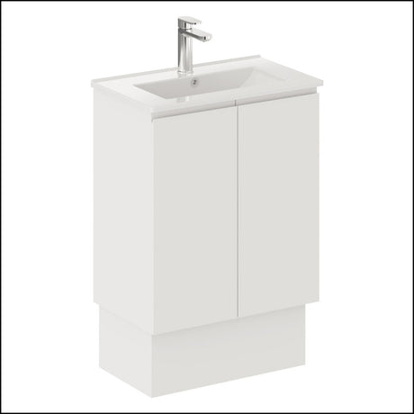 Fienza Siska 60Dfk 600Mm Satin White Vanity With Kickboard - Special Order Units