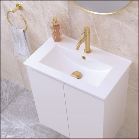 Fienza Siska 60Dfk 600Mm Satin White Vanity With Kickboard - Special Order Units