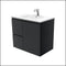 Fienza Tcl75Zbl Dolce Black 750Mm Wall Hung Vanity Left Drawers - Special Order Units