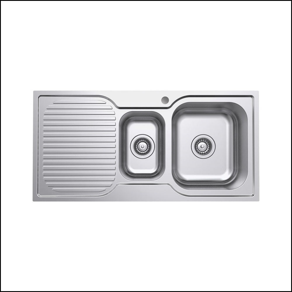 Fienza Tiva 68105R Double Right Hand Bowl Stainless Steel Sink - Special Order Top Mounted Kitchen