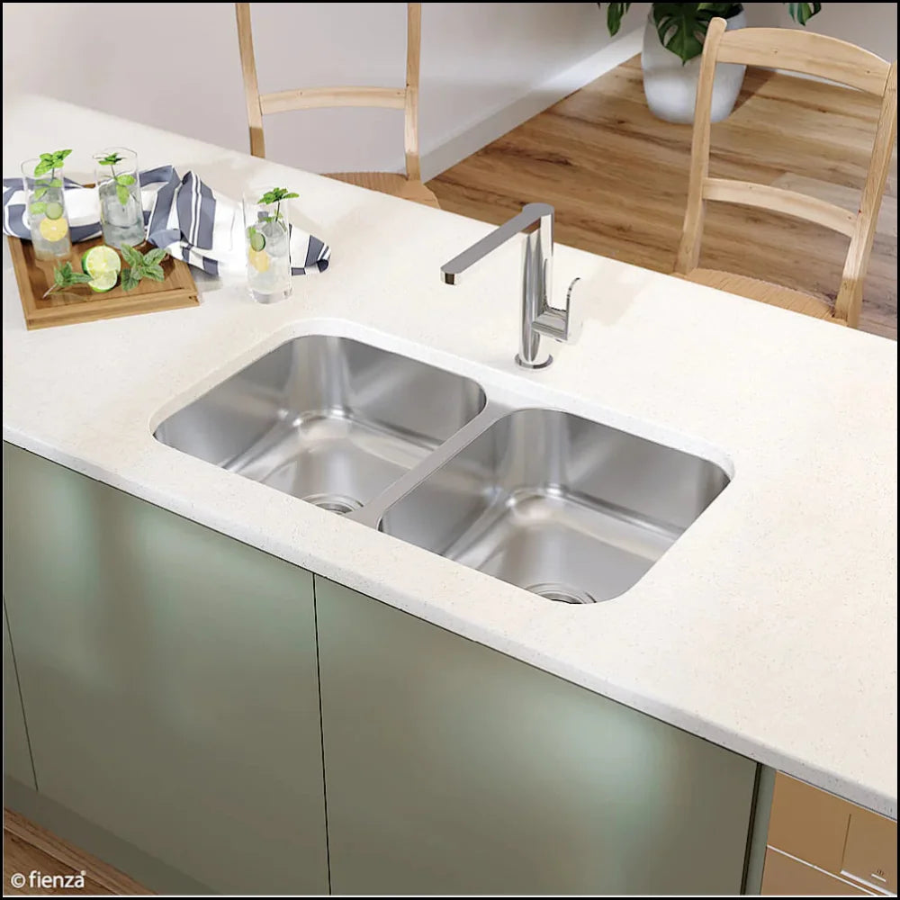 Fienza Tiva 68109 Stainless Steel Double Kitchen Sink - Special Order Undermount Sinks