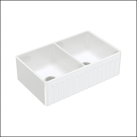 Fienza Winston 68702 Double Butler Sink White 838X483X254Mm - Special Order Kitchen Sinks