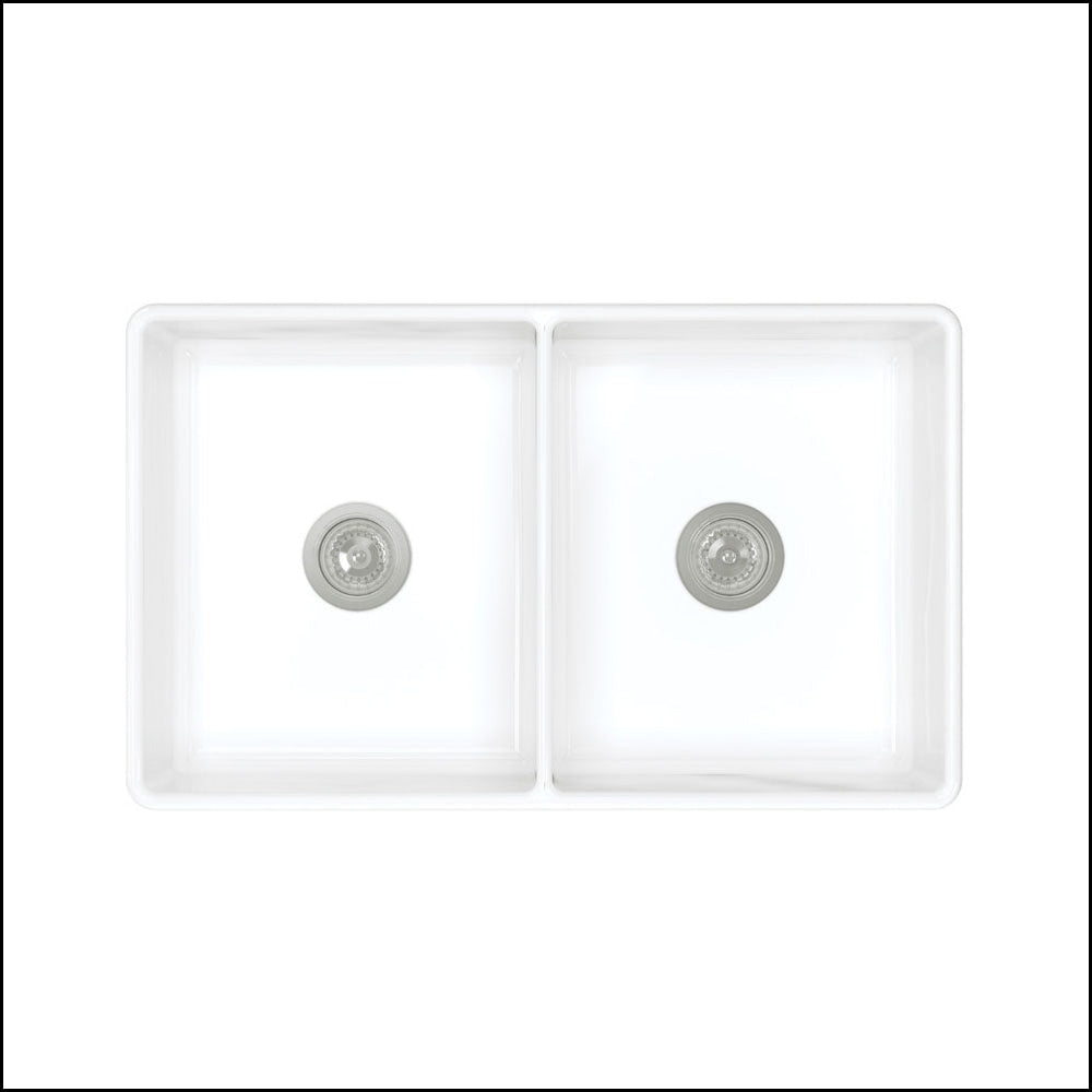 Fienza Winston 68702 Double Butler Sink White 838X483X254Mm - Special Order Kitchen Sinks