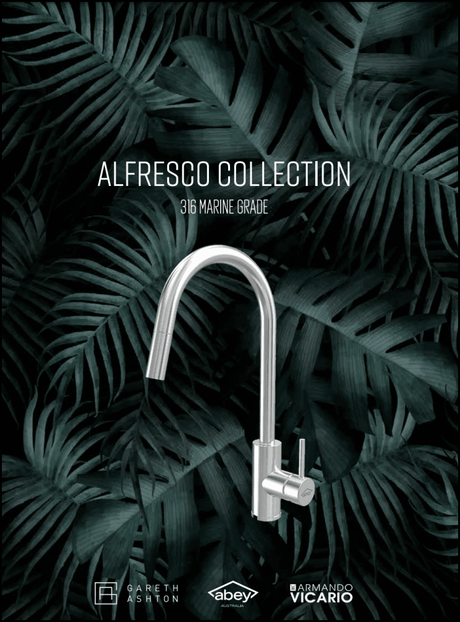 Gareth Ashton Kta037-316-Br 316 Brushed Stainless Steel Gooseneck Pull Out Kitchen Mixer Taps