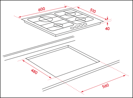 Inalto Icg6F 60Cm Stainless Steel Gas Cooktop