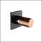 Linkware Gabe Wall Mixer Chrome/Black T708Cp-Bk Matte Black & Rose Gold Bathroom Mixers