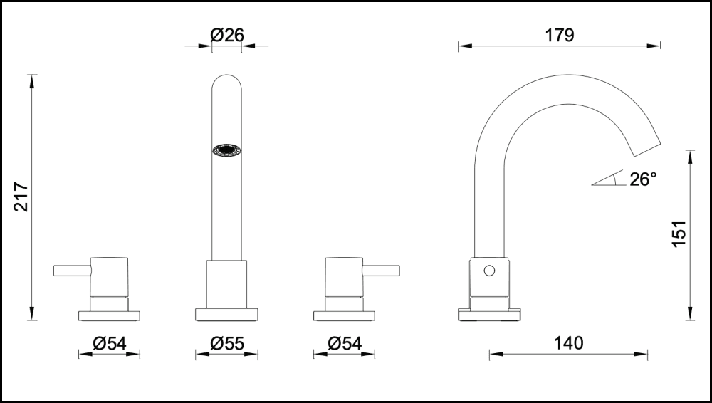 Lucia 3gbts Gooseneck 3 Piece Bath Set – Sa Appliance Warehouse