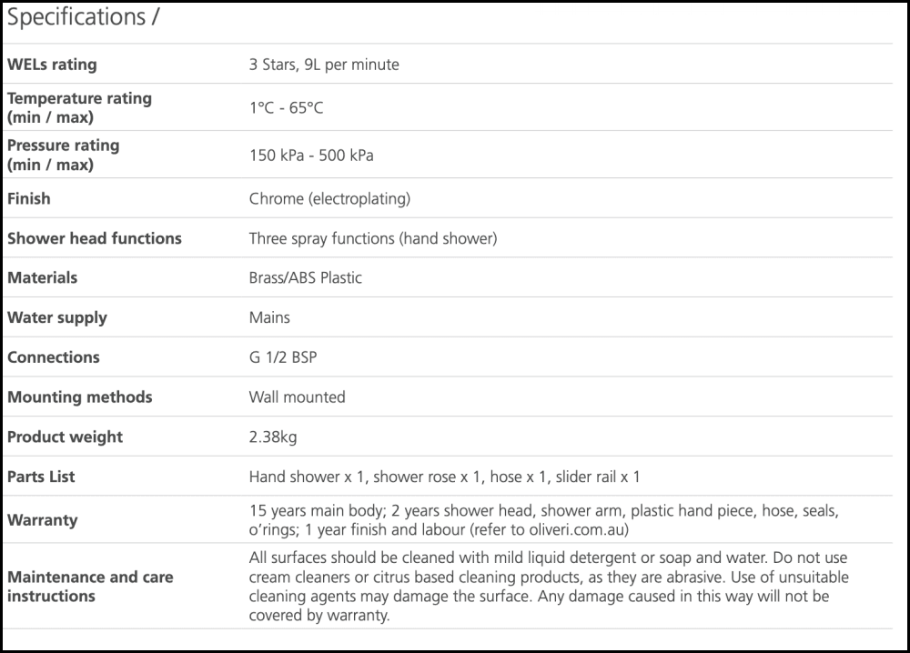 Oliver Ro36341Cr Rome Chrome Dual Shower Set - Special Order Showers