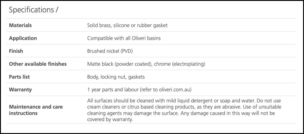 Oliveri Acc706-D-Bn Universal Brushed Nickel Pop Up Plug And Waste Basins