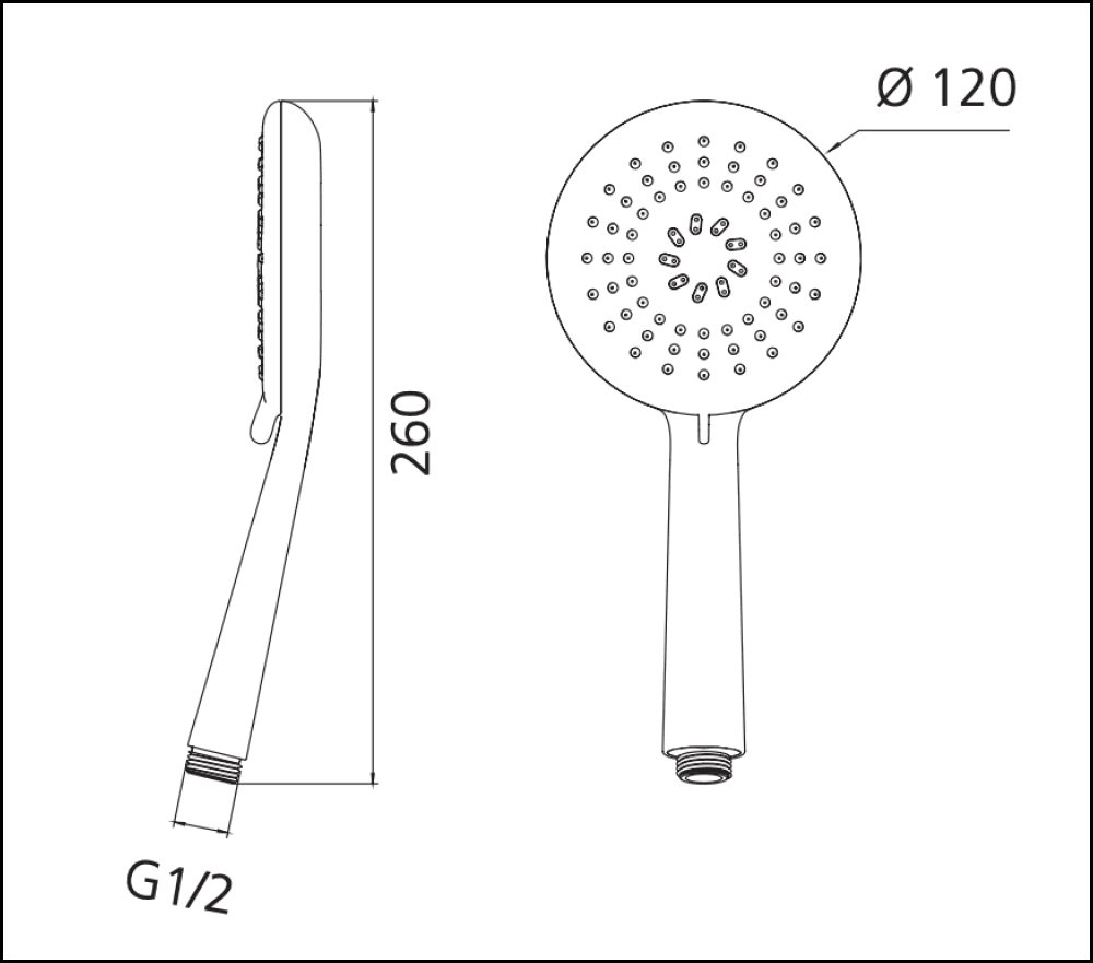 Oliveri Copenhagen Co71801Cr Chrome Hand Shower Head - Special Order Showers