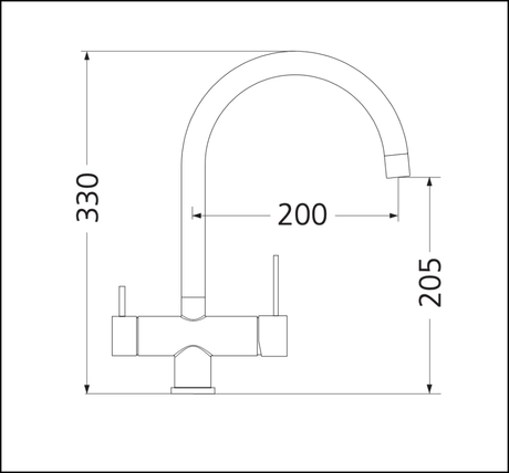 Oliveri Ft3Egn 3 Way Filter Tap - Special Order In 1 Mixers