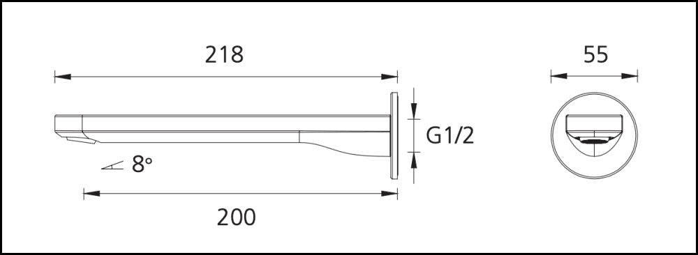 Oliveri Lon099200Cr London Chrome Wall Spout Spouts