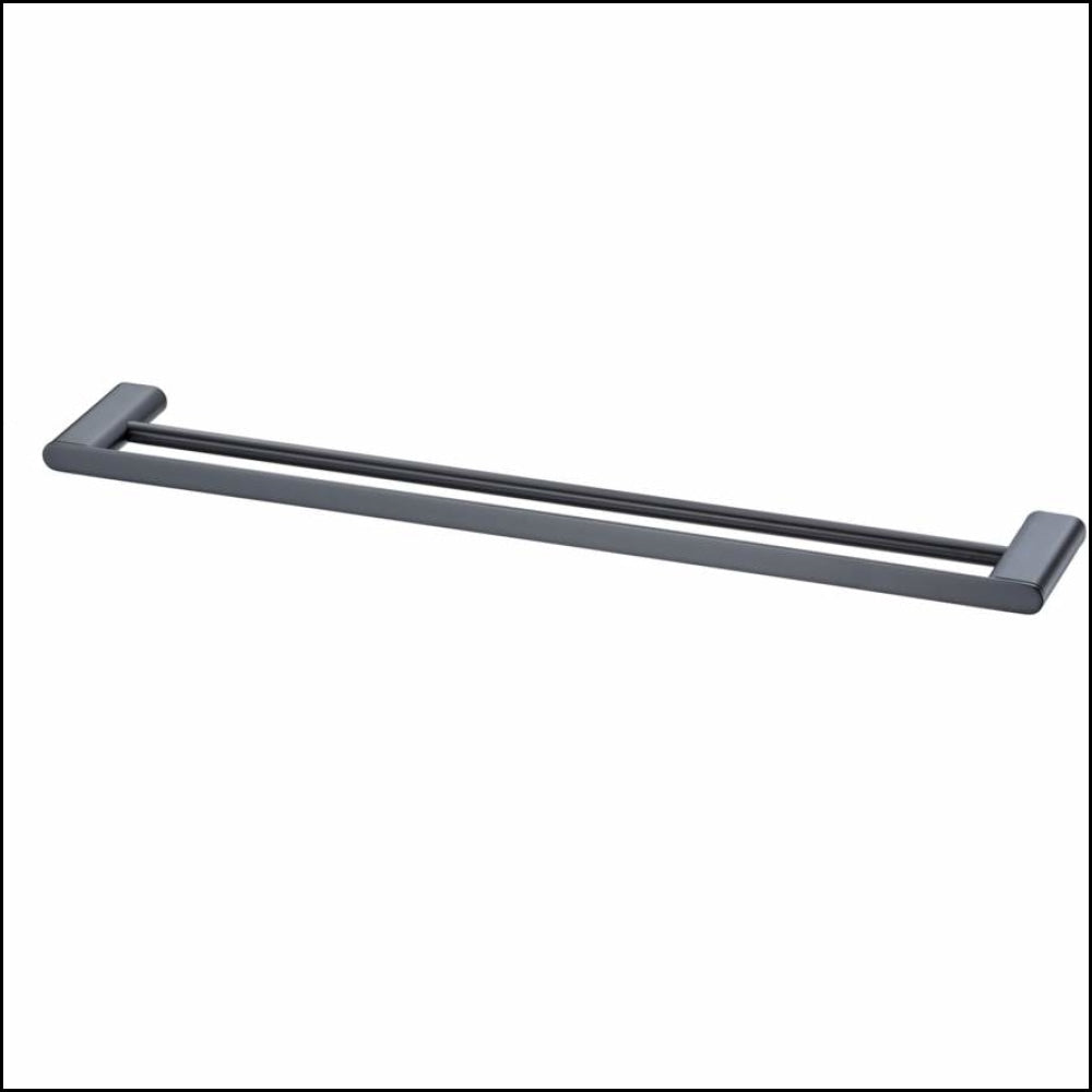 Oliveri Ma824Ec3Mb Madrid Matte Black Double Towel Rail 650Mm Bathroom Accessories