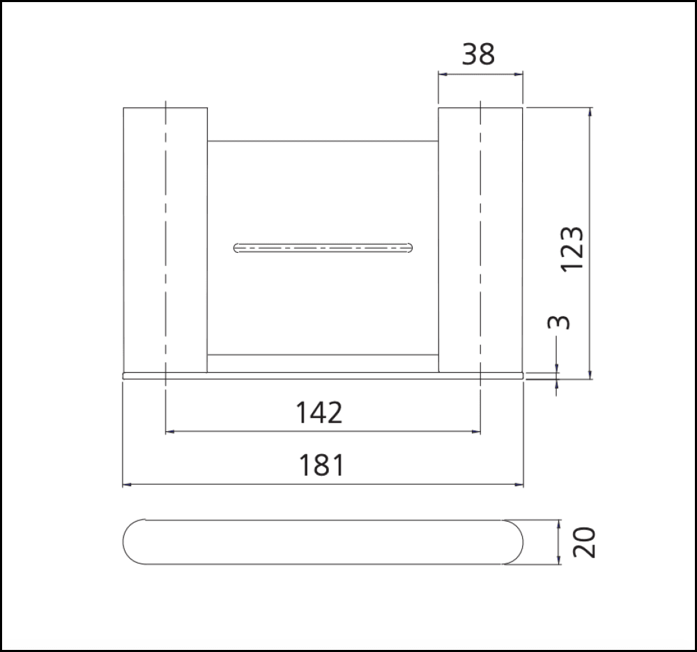 Oliveri Ma859F26Cr Madrid Chrome Soap Holder With Shelf Bathroom Accessories