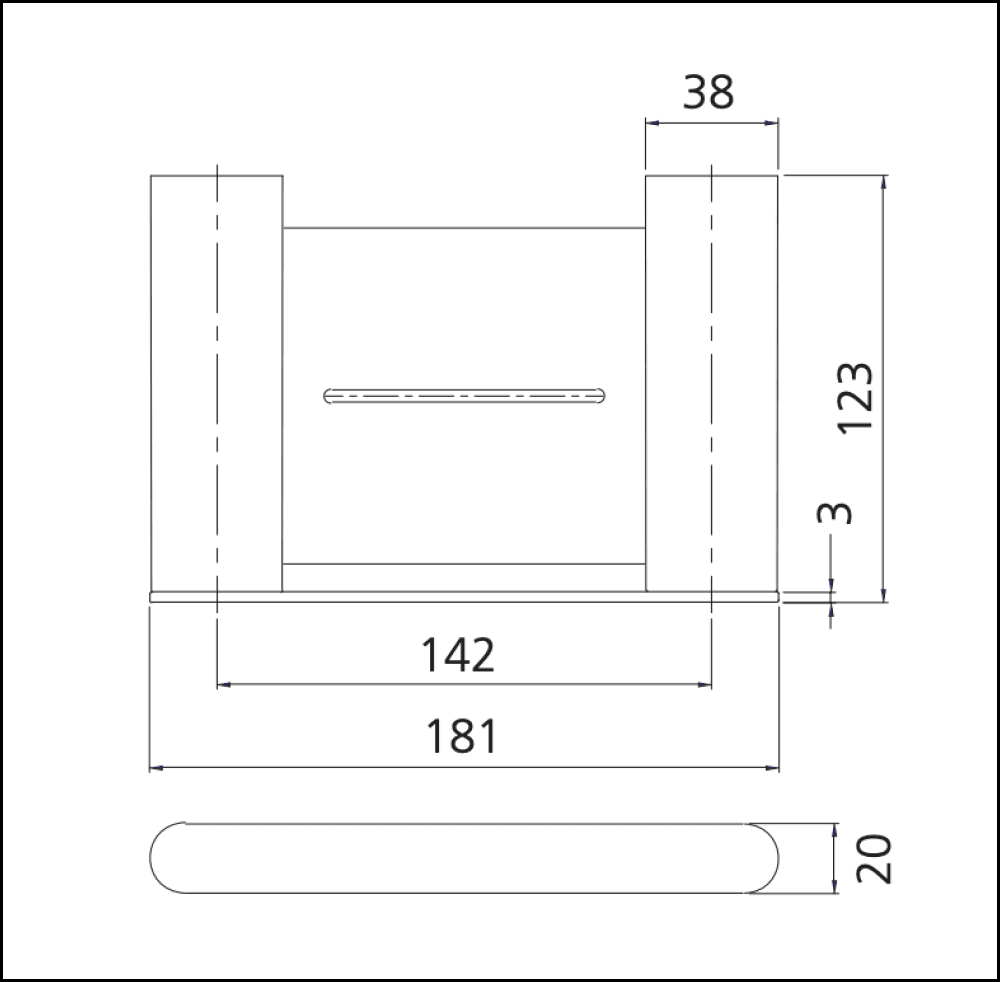 Oliveri Ma859Fc3Mb Madrid Matte Black Soap Holder With Shelf Bathroom Accessories