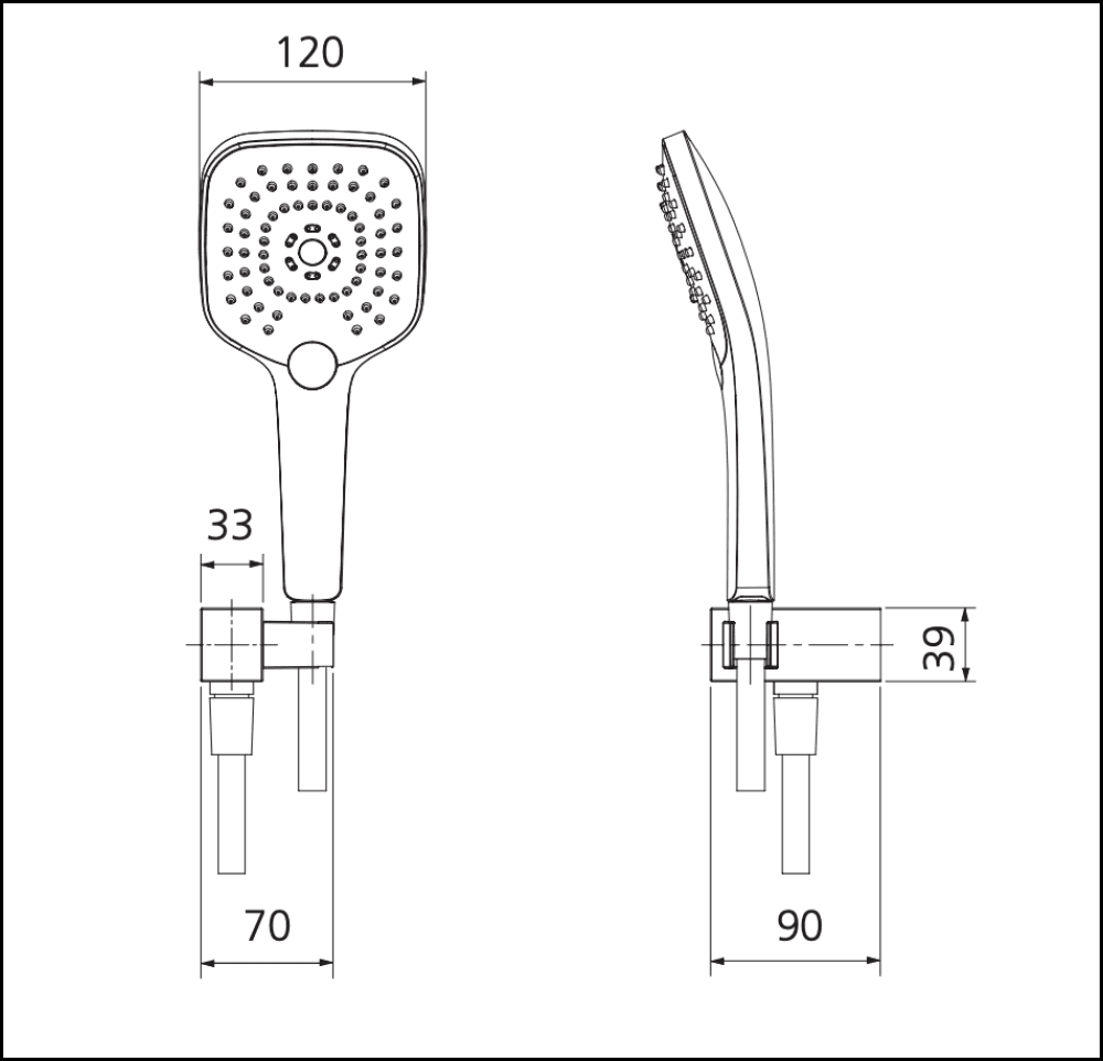 Oliveri Monaco Mo168013Bcr Chrome Hand Shower With Bracket - Special Order Showers