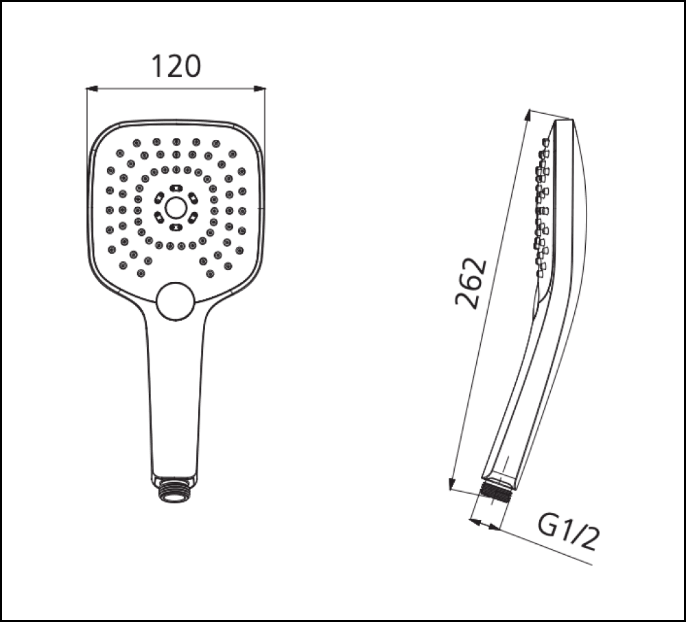 Oliveri Monaco Mo168013Hmb Matte Black Hand Shower Head - Special Order Showers