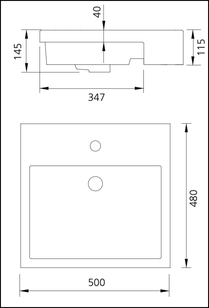 Oliveri Mu8050H Munich Semi-Recessed Basin Basins
