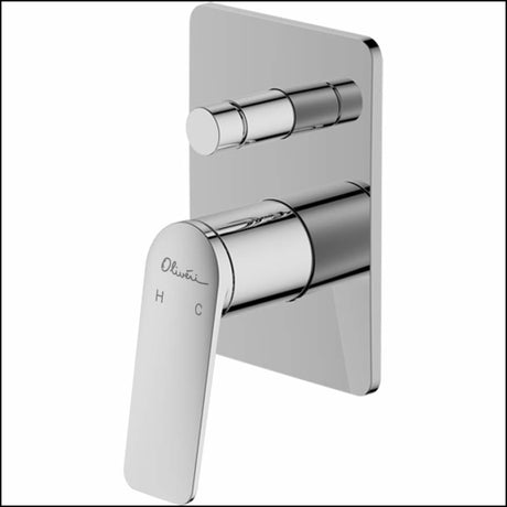Oliveri Pa101500Cr Paris Chrome Wall Mixer With Diverter Bathroom Mixers