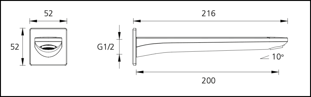Oliveri Pa102200Bn Paris Brushed Nickel Wall Spout Spouts