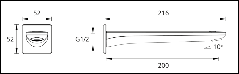 Oliveri Pa102200Cr Paris Chrome Wall Spout Spouts