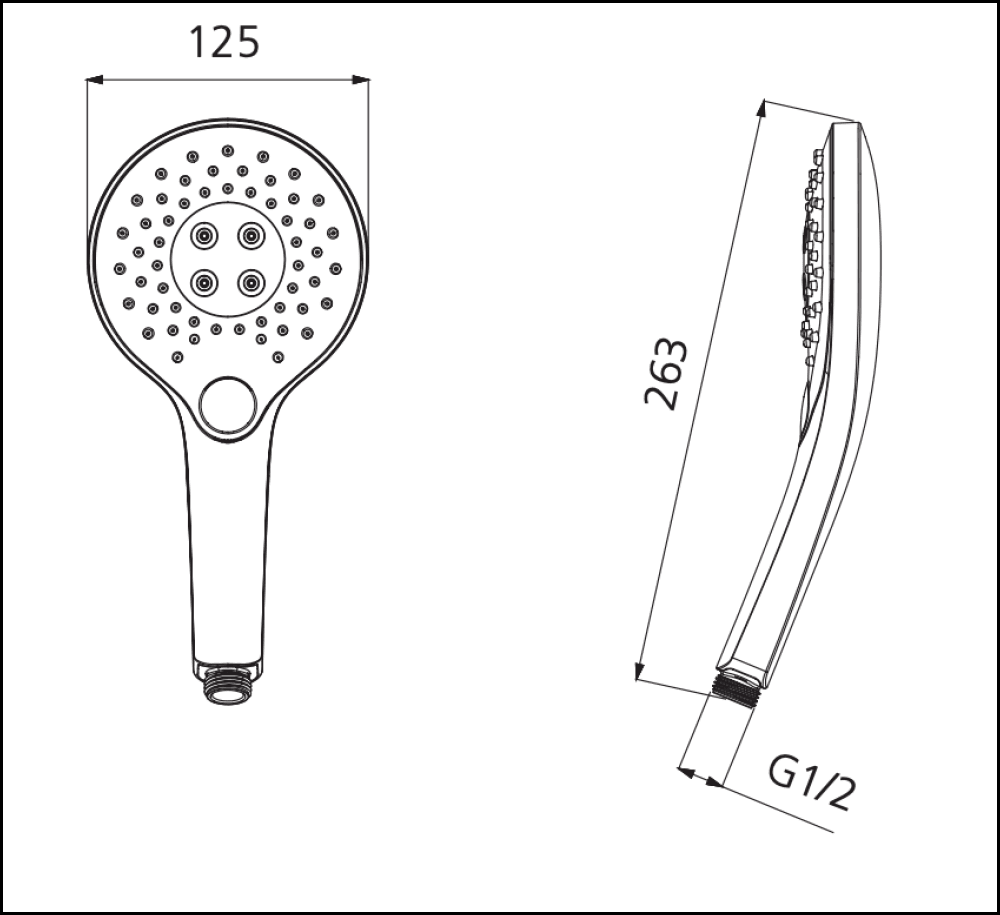 Oliveri Ro147013Hcr Rome Chrome Hand Shower Head - Special Order Showers