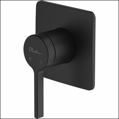 Oliveri St093516Mb Stockholm Matte Black Wall Mixer Bathroom Mixers