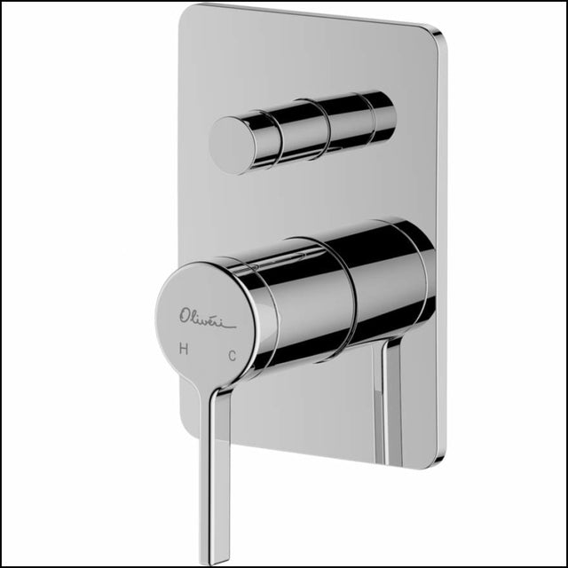 Oliveri St094500Cr Stockholm Chrome Wall Mixer With Diverter Bathroom Mixers