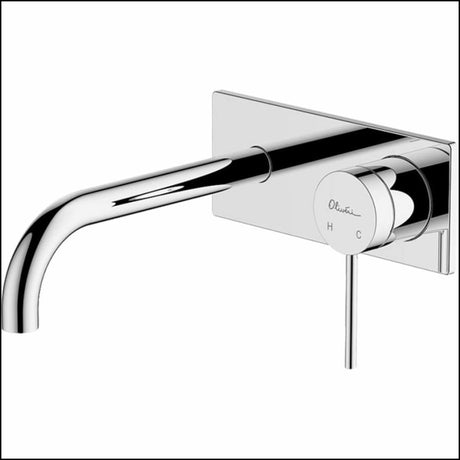 Oliveri Ve105500Cr Venice Chrome Curved Wall Mixer Set Bathroom Mixers