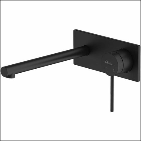 Oliveri Ve108516Mb Venice Matte Black Straight Wall Mixer Set Bathroom Mixers