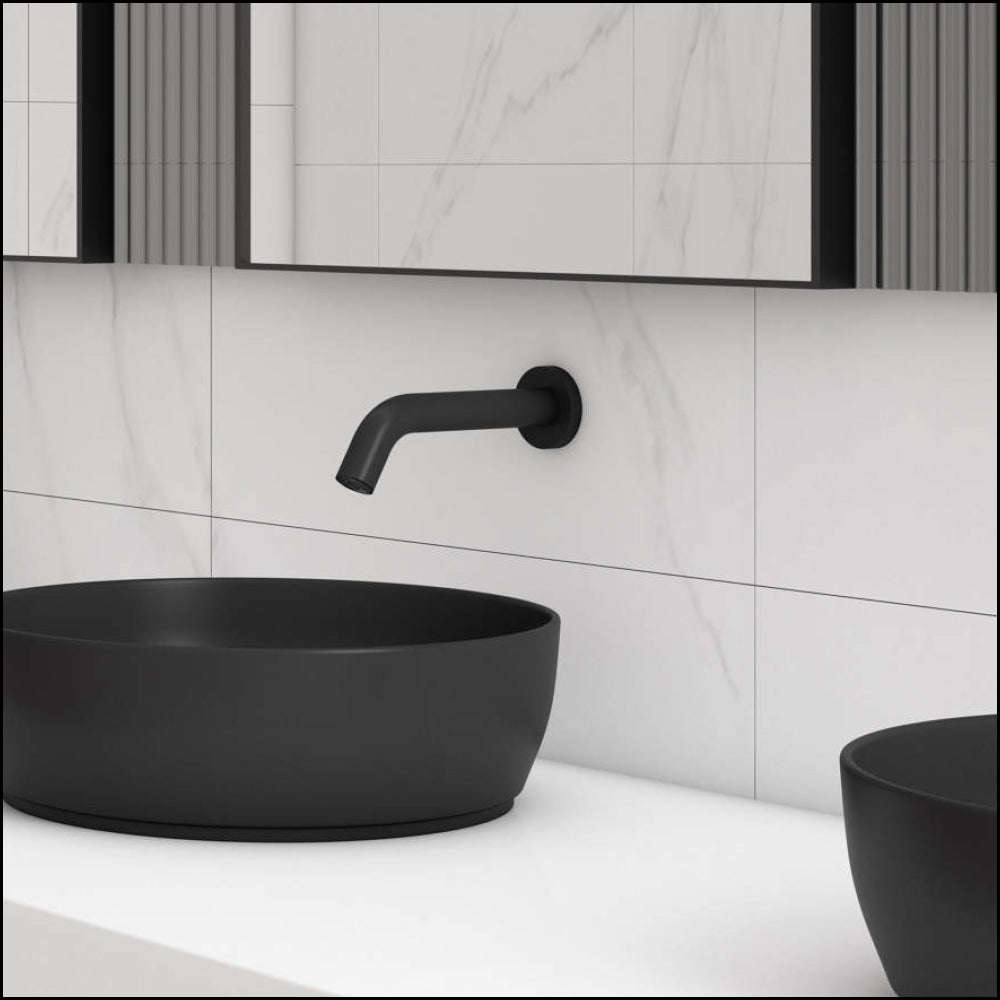 Oliveri Ve401Mb Venice Black Wall Mounted Sensor Tap Spouts
