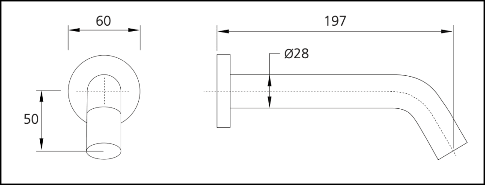 Oliveri Ve401Mb Venice Black Wall Mounted Sensor Tap Spouts