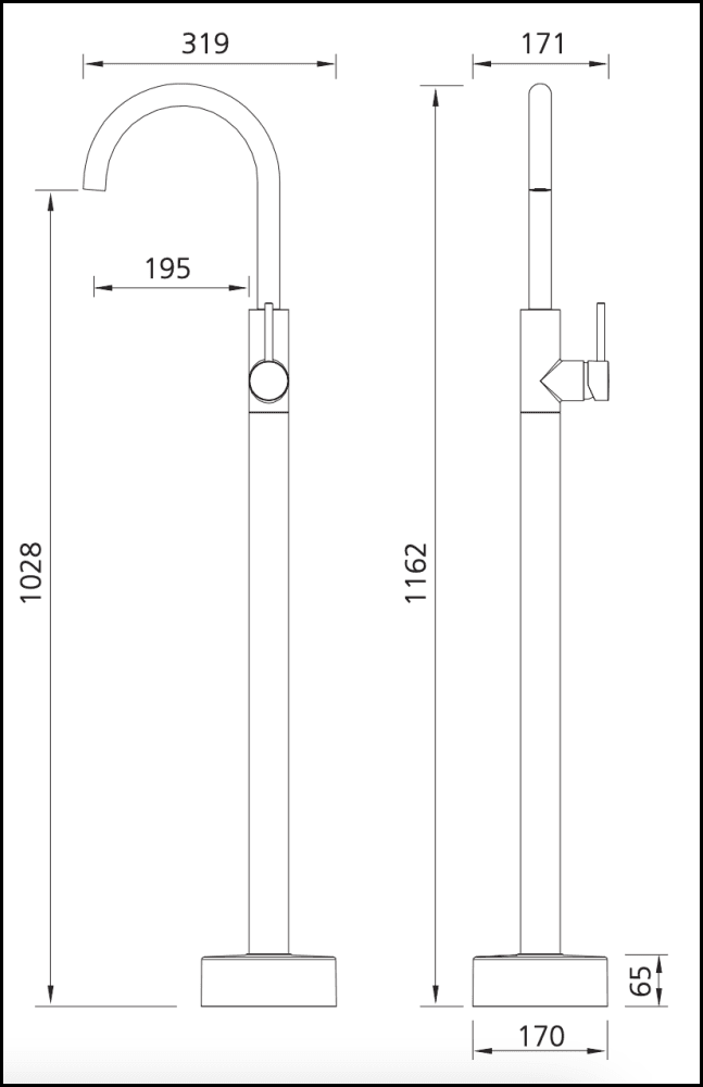 Oliveri Ve994510Cr Venice Chrome Bath Filler Fillers