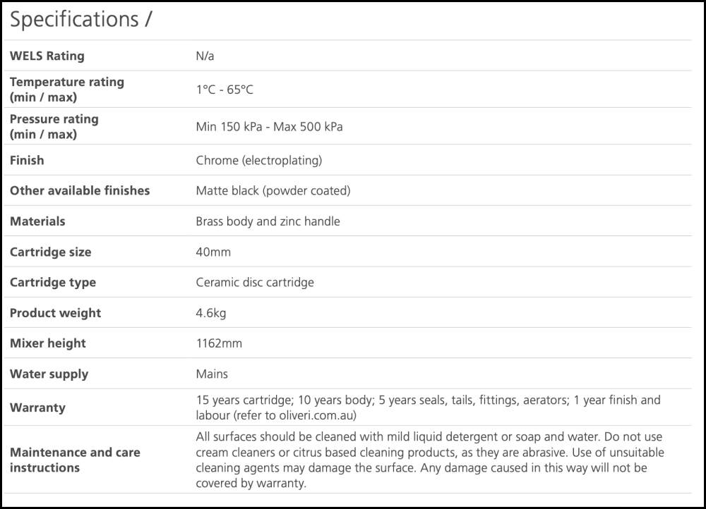 Oliveri Ve994510Cr Venice Chrome Bath Filler Fillers