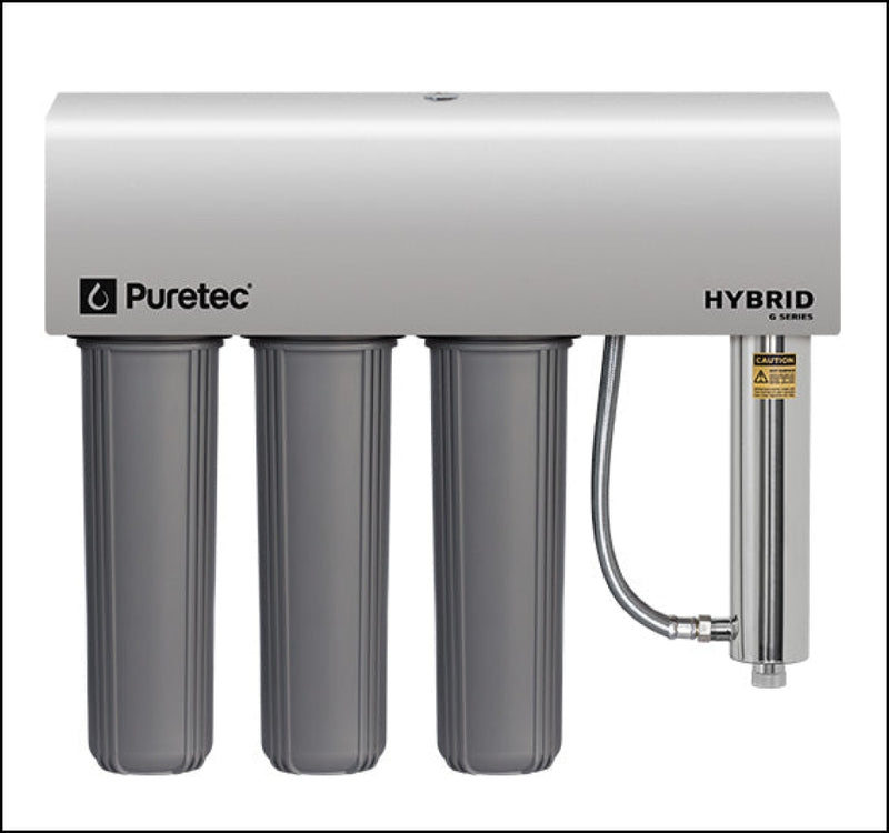 Puretec Hybrid G13 Triple Stage Whole House Filtration Ultraviolet Protection Water Filter System -