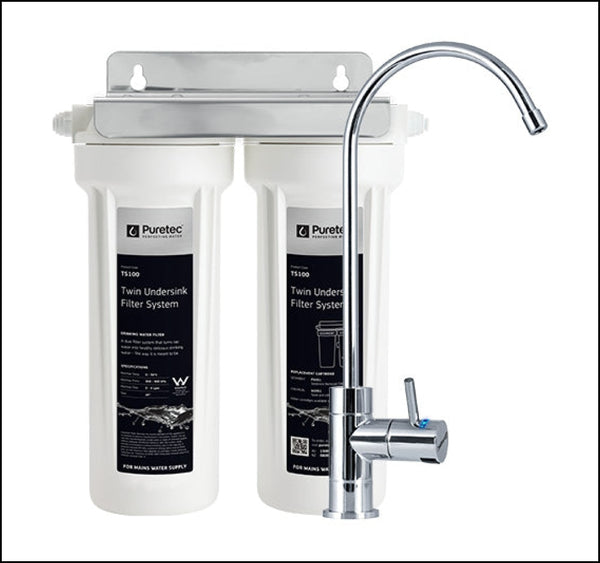 Puretec Ts100 High Loop Designer Faucet With Dual Filter System - Special Order Separate Mixer Taps