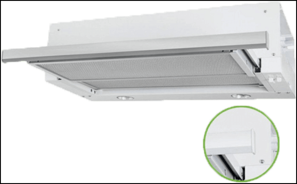 Robinhood Rles61Ss-Wh 60Cm Slide Out Undercupboard Rangehood