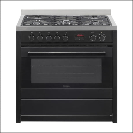 Technika 90Cm Teg95Tbk Dual Fuel Black Finish Upright Cooker Stoves