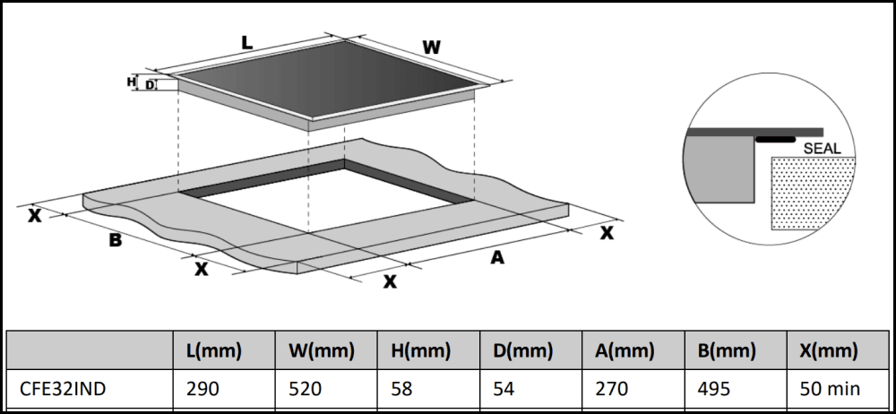 Technika Cfe32Ind Two Zone Induction Cooktop