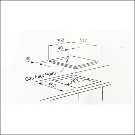 Technika H320Sxffpro Two Burner Stainless Steel Gas Cooktop