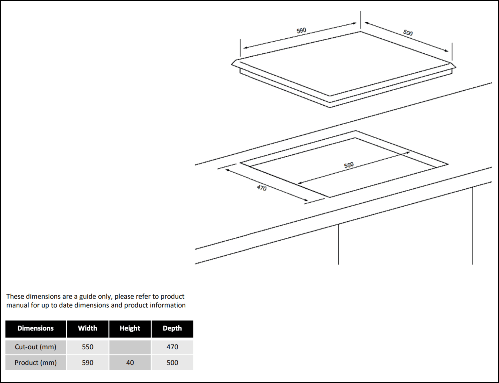Technika Tb64Ess-5 60Cm Electric Cooktop Ceramic