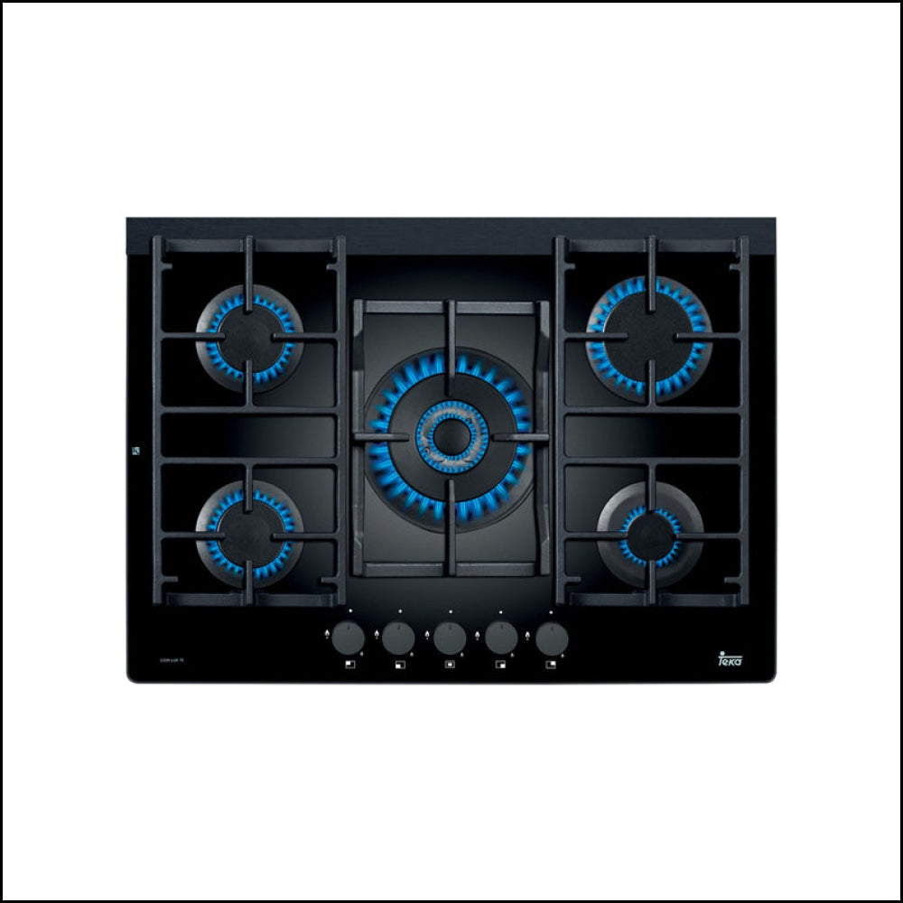 Teka Cgwlux705 71Cm 5 Burner Gas On Glass Cooktop - Clearance Stock