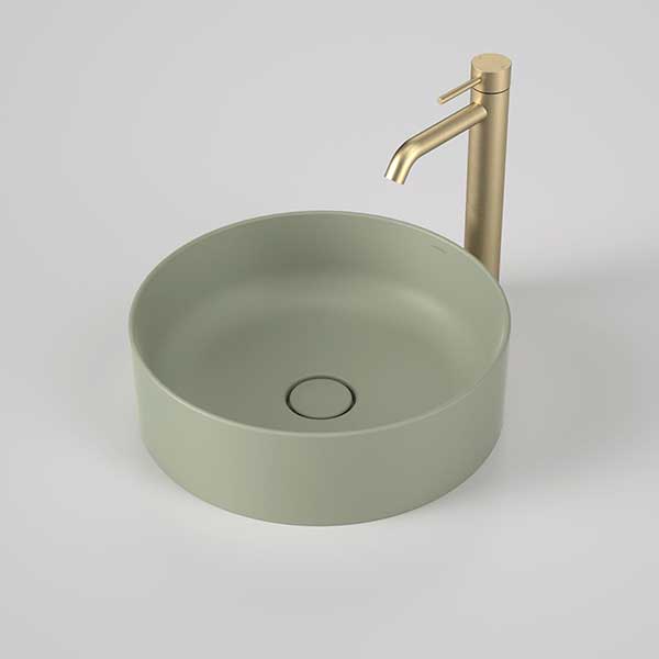Caroma Liano II 400mm Round Above Counter Basin – Matte Green 852500MG