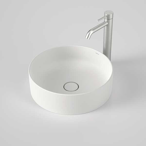 Caroma Liano II 400mm Round Above Counter Basin – Matte White 852500MW