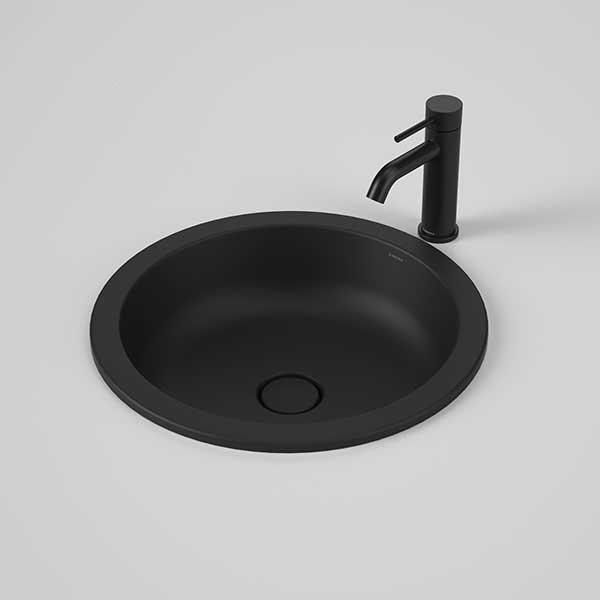 Caroma Liano II 440mm Round Under/Over Counter Basin – Matte Black 852600MB
